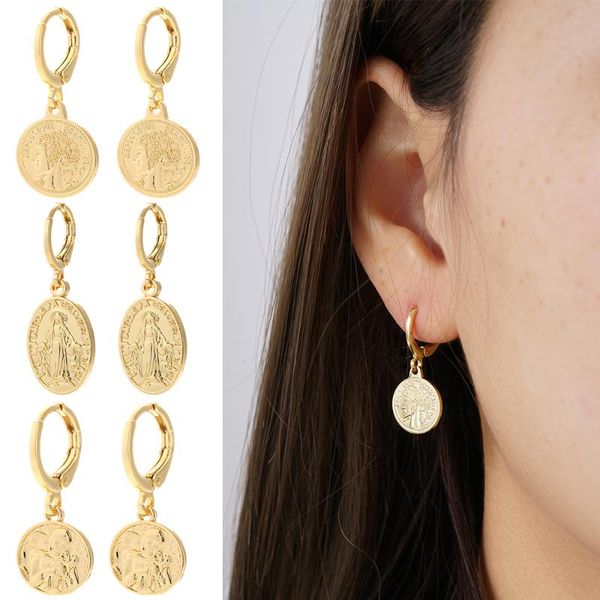 hoop & huggie coin earrings our lady dangle gold star ear rings for female cubic zircon cz party gift korean fashion 2021, Golden;silver
hoop & huggie coin earrings our lady dangle gold star ear rings for female cubic zircon cz party gift korean fashion 2021, Golden;silver