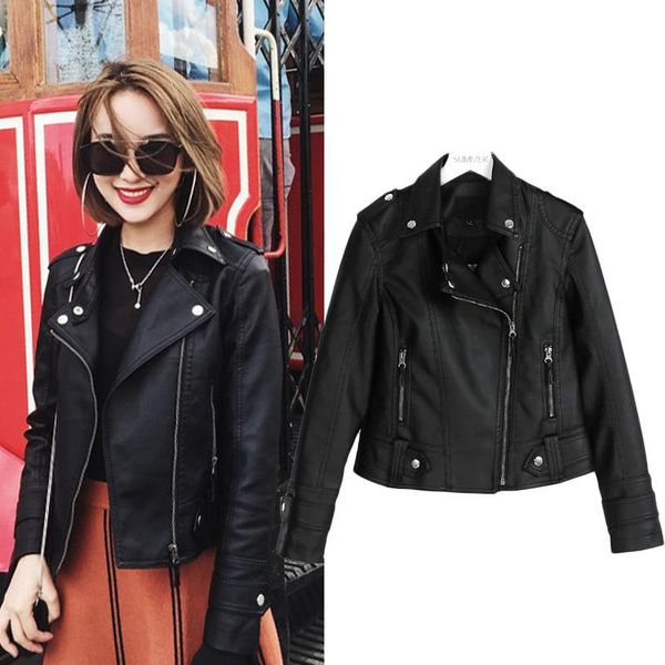 autumn women pu leather jacket long sleeve turn down collar women short jacket coat for spring autumn black outerwear x585
autumn women pu leather jacket long sleeve turn down collar women short jacket coat for spring autumn black outerwear x585