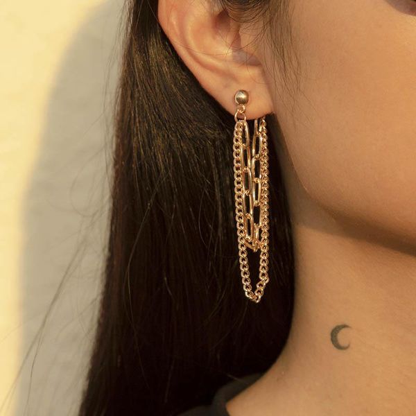 dangle & chandelier vintage punk thick chains tassel earrings for women temperament geometric fashion party jewelry hiphop brincos, Silver
dangle & chandelier vintage punk thick chains tassel earrings for women temperament geometric fashion party jewelry hiphop brincos, Silver