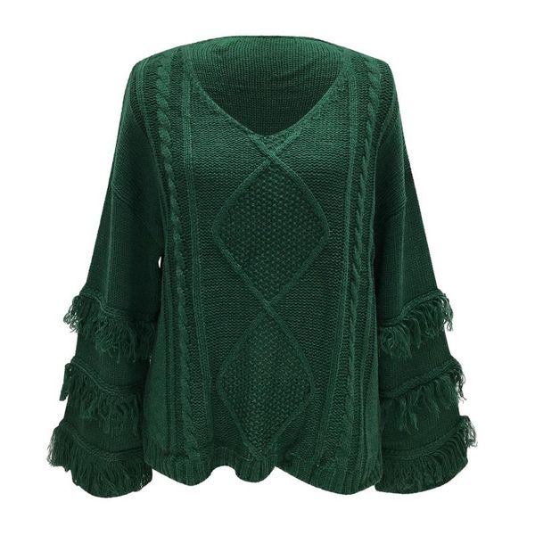 women ladies winter fashion solid round collar long sleeve tassel knit sweater long sleeve pullover sweatshirt mujer d8#, White;black
women ladies winter fashion solid round collar long sleeve tassel knit sweater long sleeve pullover sweatshirt mujer d8#, White;black