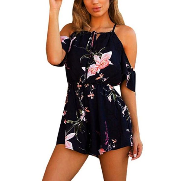 women's jumpsuits & rompers fashion summer women casual playsuit bohemian floral printed jumpsuit ladies off shoulder beach s-xl, Black;white
women's jumpsuits & rompers fashion summer women casual playsuit bohemian floral printed jumpsuit ladies off shoulder beach s-xl, Black;white