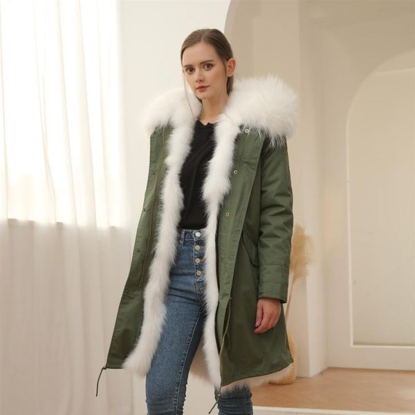 women's fur & faux design winter parka solid real cloths, Black
women's fur & faux design winter parka solid real cloths, Black