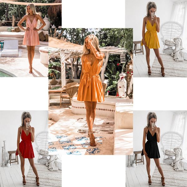 2021 new summer casual pleated spaghetti strap deep v-neck evening party fashion sashes slim solid mini es vestidos 8lr4 v4j2, Black;gray
2021 new summer casual pleated spaghetti strap deep v-neck evening party fashion sashes slim solid mini es vestidos 8lr4 v4j2, Black;gray