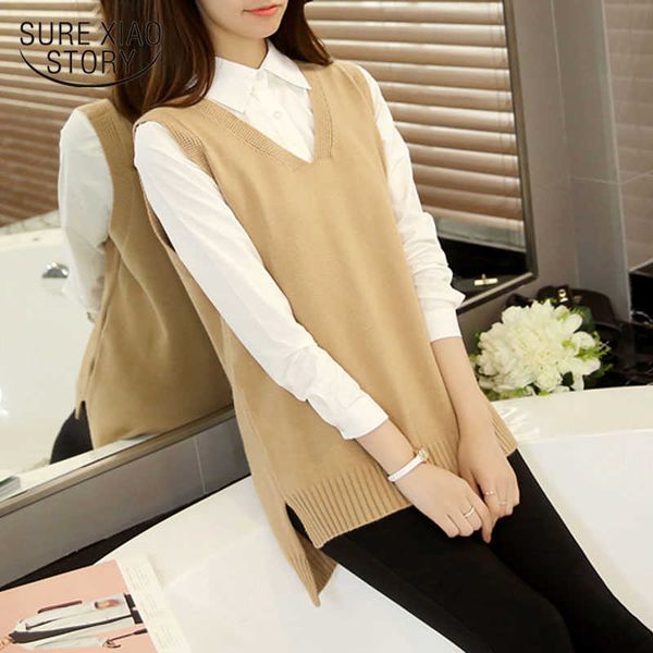 spring v-neck knitted vest women's sweater autumn winter elegant loose korean sweater chic vest sleeveless sweater 210527, White;black
spring v-neck knitted vest women's sweater autumn winter elegant loose korean sweater chic vest sleeveless sweater 210527, White;black