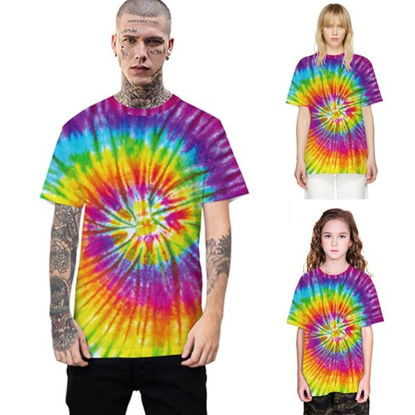 women's t-shirt teen youth tie dye multi color family matching cool rainbow harajuku tee clothes for women summer, White
women's t-shirt teen youth tie dye multi color family matching cool rainbow harajuku tee clothes for women summer, White