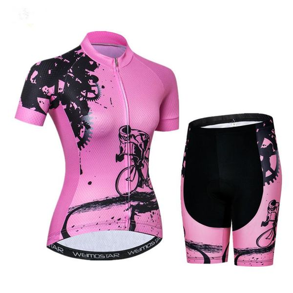 racing sets bicycle short sleeve set women's cycling jersey mtb biking shirt with 3d cushion padded shorts, Black;blue
racing sets bicycle short sleeve set women's cycling jersey mtb biking shirt with 3d cushion padded shorts, Black;blue