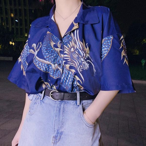 2021 summer loose dragon print shirts summer plus size s-3xl v-neck short sleeve shirts streetwear fashion, White
2021 summer loose dragon print shirts summer plus size s-3xl v-neck short sleeve shirts streetwear fashion, White