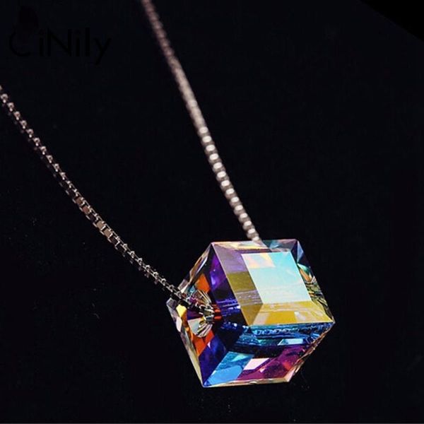pendant necklaces cinily multi-colors crystal 8x8mm silver plated wholesale arrived for women jewelry necklace 18 3/8"-20 3/4" nl1
pendant necklaces cinily multi-colors crystal 8x8mm silver plated wholesale arrived for women jewelry necklace 18 3/8"-20 3/4" nl1