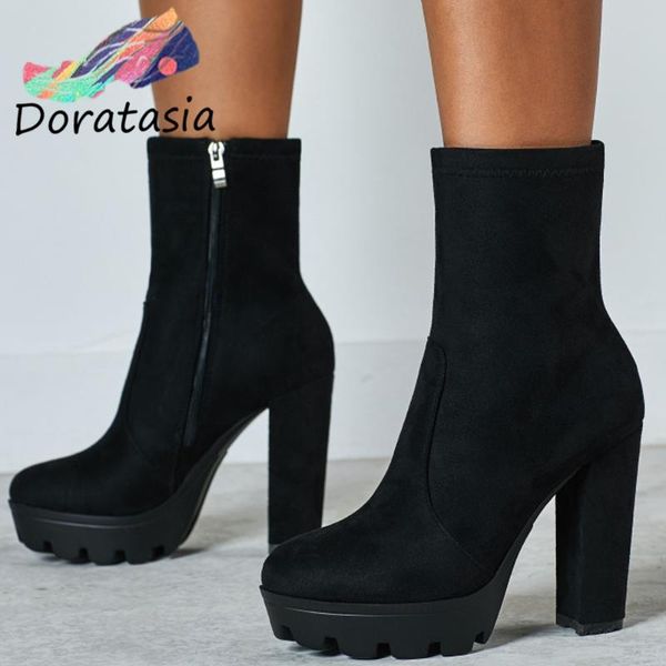 boots doratasia elegant office flock ankle shoes high heels ol women design platform, Black
boots doratasia elegant office flock ankle shoes high heels ol women design platform, Black