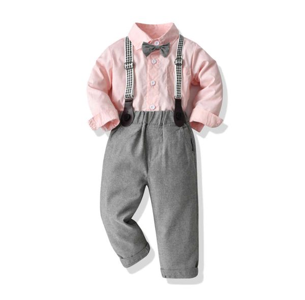 children's autumn shirt children's wear long sleeve shirt middle and small children's cardigan suspender bow tie, White
children's autumn shirt children's wear long sleeve shirt middle and small children's cardigan suspender bow tie, White