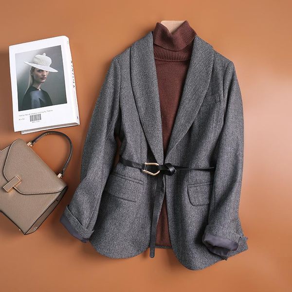 women's suits & blazers temperament commuter wool herringbone slim suit coat 2021 autumn small batch, White;black
women's suits & blazers temperament commuter wool herringbone slim suit coat 2021 autumn small batch, White;black