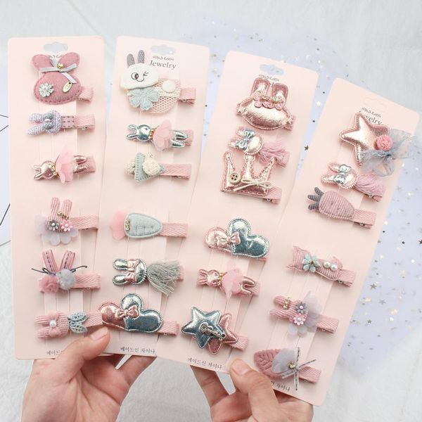 hair accessories 6pcs/set girls star bow clip princess flower animal cute hairpins headwear fabric does not hurt child, Slivery;white 
hair accessories 6pcs/set girls star bow clip princess flower animal cute hairpins headwear fabric does not hurt child, Slivery;white