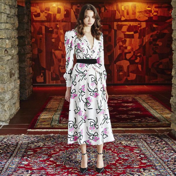 designer 2021 spring autumn new women's print long sleeve vintage elegant party fashion midi dress ig4t, Black;gray
designer 2021 spring autumn new women's print long sleeve vintage elegant party fashion midi dress ig4t, Black;gray