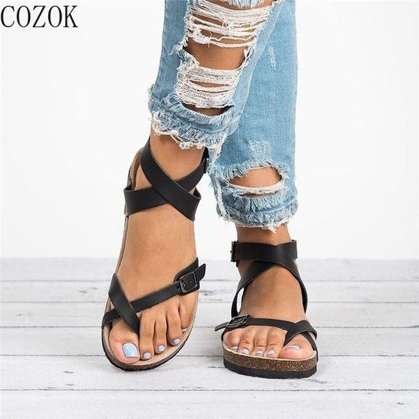 fashion simple women's sandals casual all-match solid color classic retro style trendy outer wear women's sandals, Black
fashion simple women's sandals casual all-match solid color classic retro style trendy outer wear women's sandals, Black