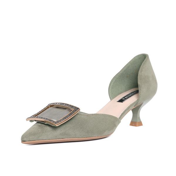 dress shoes sandals women 2021 spring square buckle mid heel work fine single shoe fashion ladies, Black
dress shoes sandals women 2021 spring square buckle mid heel work fine single shoe fashion ladies, Black