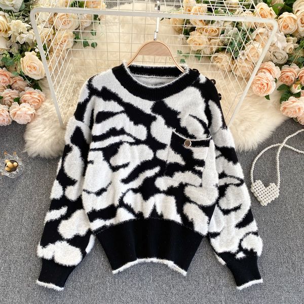 women thick knitted sweater autumn winter korean casual loose long sleeve jumper fashion elastic soft warm pullovers, White;black
women thick knitted sweater autumn winter korean casual loose long sleeve jumper fashion elastic soft warm pullovers, White;black