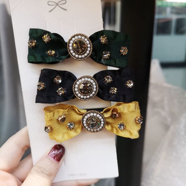 handmade korea luxury rhinestone barrettes bowknot clips women black yellow green baroque vintage hair accessories jewelry, Golden;silver
handmade korea luxury rhinestone barrettes bowknot clips women black yellow green baroque vintage hair accessories jewelry, Golden;silver