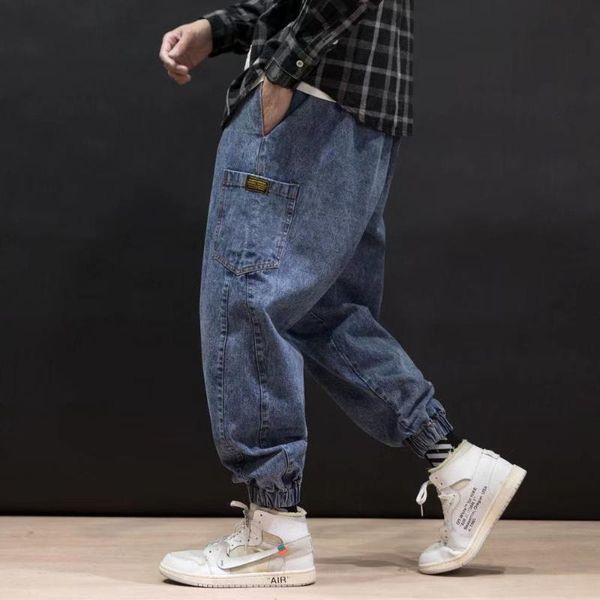 men's jeans vintage men 's 2021 spring /summer loose tappered extra large overweight man leisure harem pants, Blue
men's jeans vintage men 's 2021 spring /summer loose tappered extra large overweight man leisure harem pants, Blue