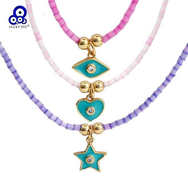 pendant necklaces lucky eye drip oil star heart evil necklace multi color long bead chain for women girls jewelry be439, Silver
pendant necklaces lucky eye drip oil star heart evil necklace multi color long bead chain for women girls jewelry be439, Silver