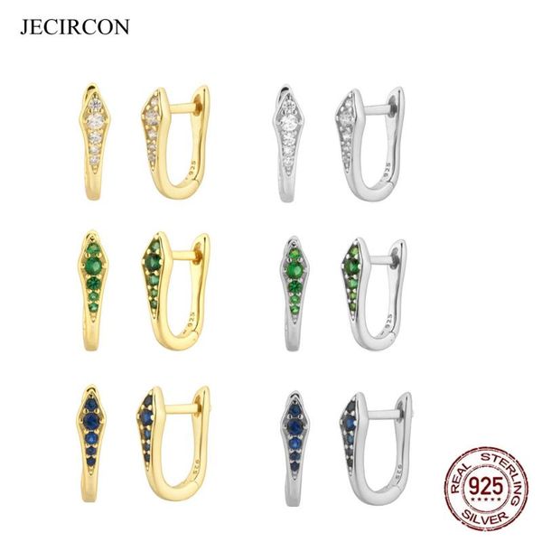 hoop & huggie jecircon 925 sterling silver geometric snake small earrings women minimalist white/green/dark blue zircon cz, Golden;silver
hoop & huggie jecircon 925 sterling silver geometric snake small earrings women minimalist white/green/dark blue zircon cz, Golden;silver