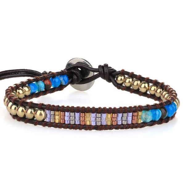 charm bracelets kelitch 2021 miyuki crystal handmade vintage leather wrap cuff bangles adjustable jewelry for women, Golden;silver
charm bracelets kelitch 2021 miyuki crystal handmade vintage leather wrap cuff bangles adjustable jewelry for women, Golden;silver