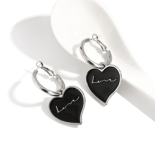 hoop & huggie aensoa 1 pair korea fashion women enamel heart shape earring black white color punk painting geometric pendant earrings, Golden;silver
hoop & huggie aensoa 1 pair korea fashion women enamel heart shape earring black white color punk painting geometric pendant earrings, Golden;silver