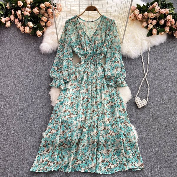 casual dresses singiny sweet chiffon dressed floral korean women's fashions elastic ruched a-line dressed boho printing midsummer summe, Black;gray
casual dresses singiny sweet chiffon dressed floral korean women's fashions elastic ruched a-line dressed boho printing midsummer summe, Black;gray