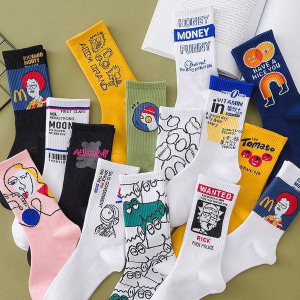 Socks & Hosiery Korean Style Women Cute Skater Set Men Funny Hip Hop Cotton Long Crew Calcetines De La Mujer Harajuku, Black;white
Socks & Hosiery Korean Style Women Cute Skater Set Men Funny Hip Hop Cotton Long Crew Calcetines De La Mujer Harajuku, Black;white