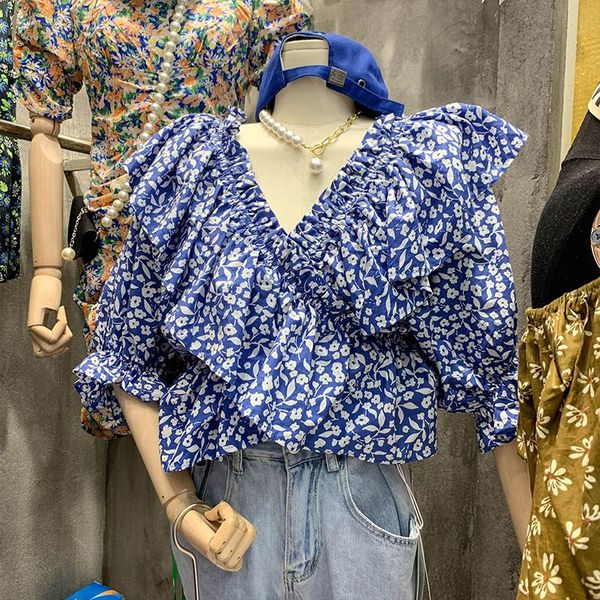 women's blouses & shirts pleated ruffles chiffon floral women blouse summer 2021 v-neck lantern sleeved slim elegant office lady pulls, White
women's blouses & shirts pleated ruffles chiffon floral women blouse summer 2021 v-neck lantern sleeved slim elegant office lady pulls, White
