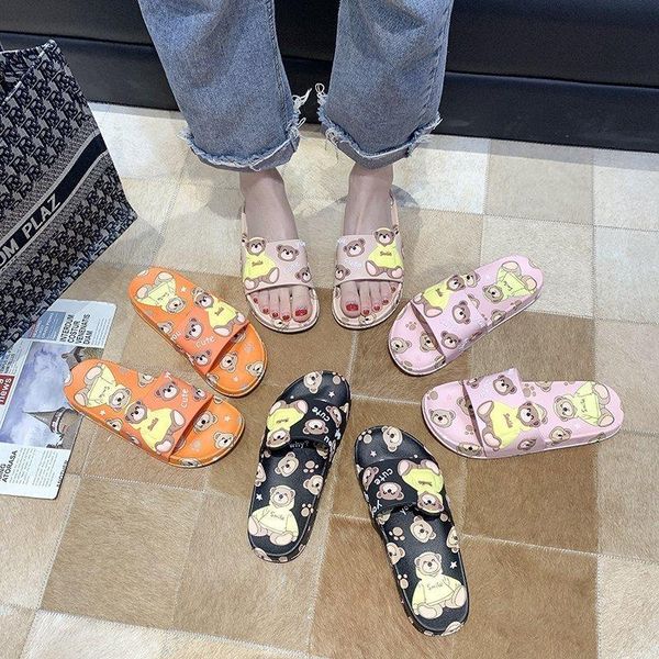 slippers 2021 women open toe 2cm heels cute cartoon bear stylish soft comfort non-slip bathroom summer a3769, Black
slippers 2021 women open toe 2cm heels cute cartoon bear stylish soft comfort non-slip bathroom summer a3769, Black