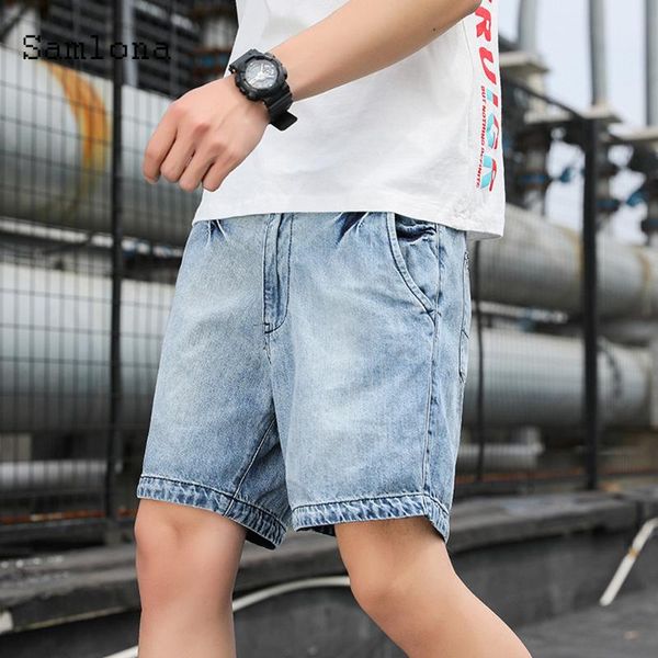 men's jeans samlona plus size men denim pants fashion shorts straight casual loose trend all-match classic simple, Blue
men's jeans samlona plus size men denim pants fashion shorts straight casual loose trend all-match classic simple, Blue