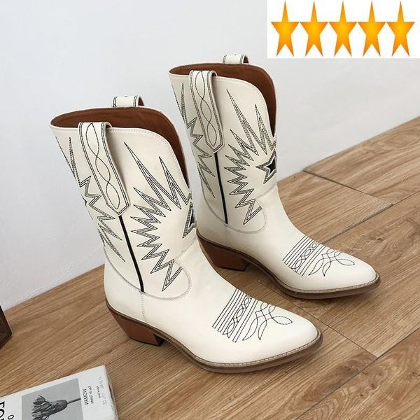 boots cow women 2021 genuine winter leather mid calf slip on block med heels embroidery riding shoes vintage ladies knight, Black
boots cow women 2021 genuine winter leather mid calf slip on block med heels embroidery riding shoes vintage ladies knight, Black
