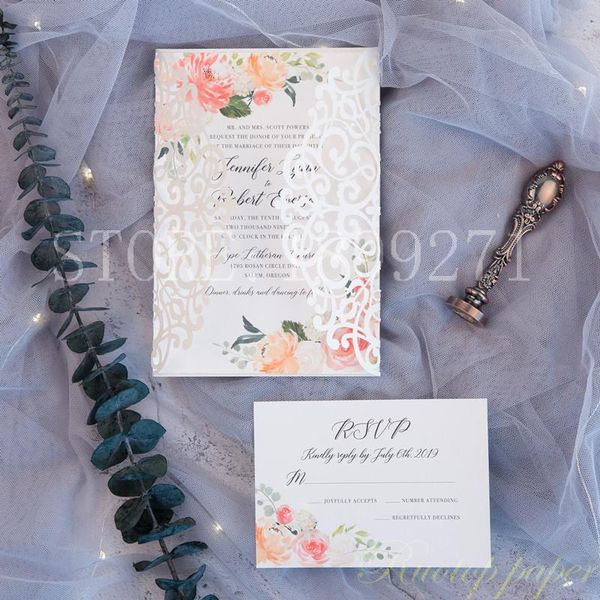 greeting cards custom color elegant flower design wedding invitation with hollow laser cut card party invites
greeting cards custom color elegant flower design wedding invitation with hollow laser cut card party invites