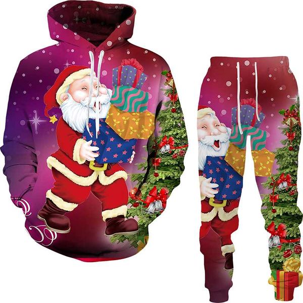 jogging clothing christmas sweater set long sleeve hoodie and pants two-piece suit casual tracksuit for men women, Black;red
jogging clothing christmas sweater set long sleeve hoodie and pants two-piece suit casual tracksuit for men women, Black;red
