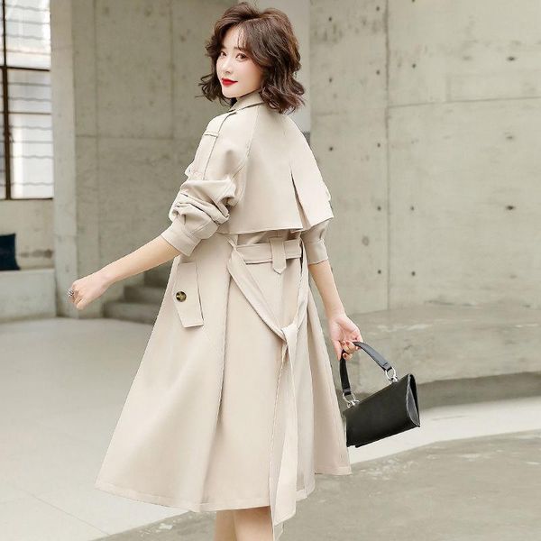 windbreaker women's middle long 2021 spring new women's early spring fashionable coat small fashionable coat, Tan;black
windbreaker women's middle long 2021 spring new women's early spring fashionable coat small fashionable coat, Tan;black