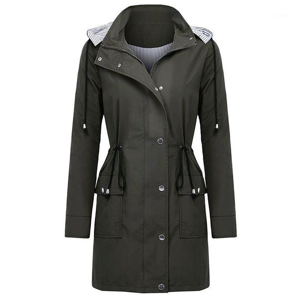 autumn women outdoor hooded windbreaker slim coat waterproof outerwear casual drawstring waist coats solid trench overcoat1, Tan;black
autumn women outdoor hooded windbreaker slim coat waterproof outerwear casual drawstring waist coats solid trench overcoat1, Tan;black