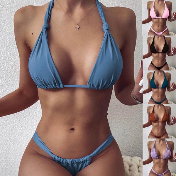 women's swimwear brazilian bikinis women bandage swimsuit 2021 push up low waist bathing beach suit halter biquini, White;black
women's swimwear brazilian bikinis women bandage swimsuit 2021 push up low waist bathing beach suit halter biquini, White;black