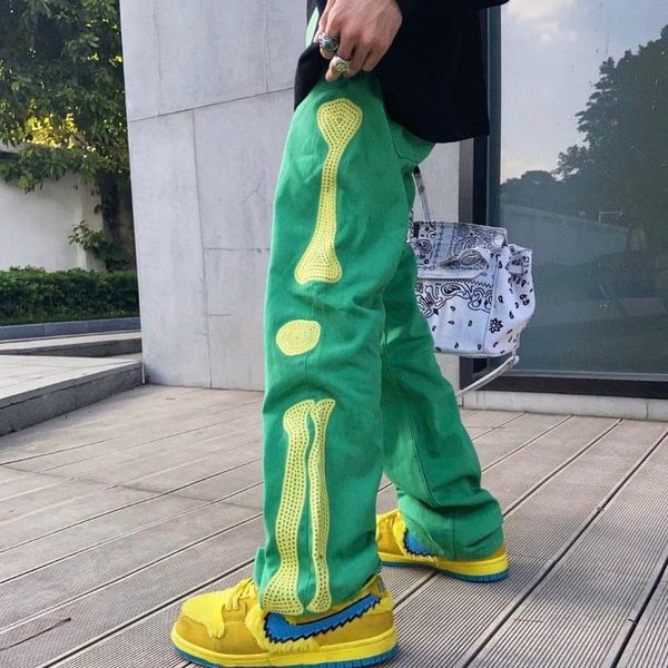 women's pants & capris women green embroidery denim jean trousers cyber y2k goth 2021 skeleton patterned mid rise baggy jeans femme str, Black;white
women's pants & capris women green embroidery denim jean trousers cyber y2k goth 2021 skeleton patterned mid rise baggy jeans femme str, Black;white
