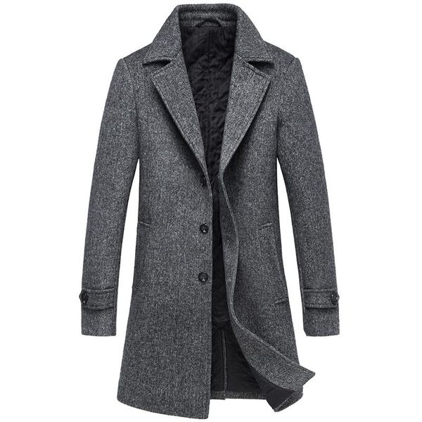 men's wool & blends coat men trench winter solid long brown gray jacket streetwear cashmere m-4xl, Black
men's wool & blends coat men trench winter solid long brown gray jacket streetwear cashmere m-4xl, Black