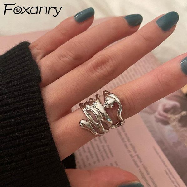 cluster rings foxanry 925 sterling silver for women trend creative simple hollow curve jewelry vintage elegant party birthday gifts, Golden;silver
cluster rings foxanry 925 sterling silver for women trend creative simple hollow curve jewelry vintage elegant party birthday gifts, Golden;silver