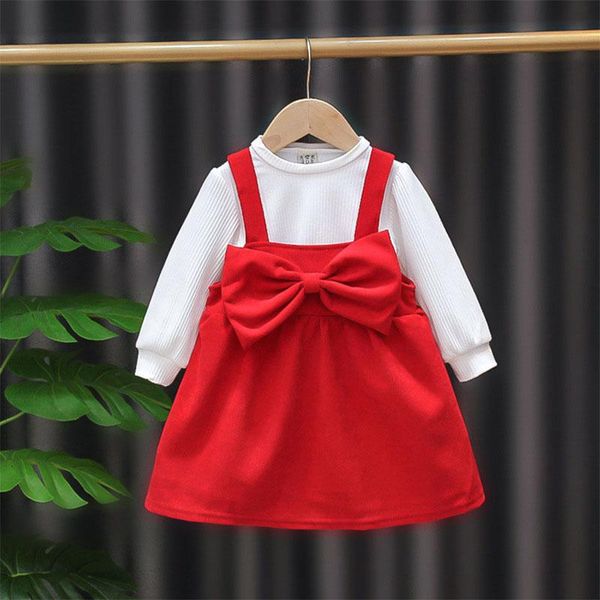 girl's dresses baby girls princess christmas dress 2021 year autumn spring bow cute toddler kids casual clothes sets, Red;yellow
girl's dresses baby girls princess christmas dress 2021 year autumn spring bow cute toddler kids casual clothes sets, Red;yellow
