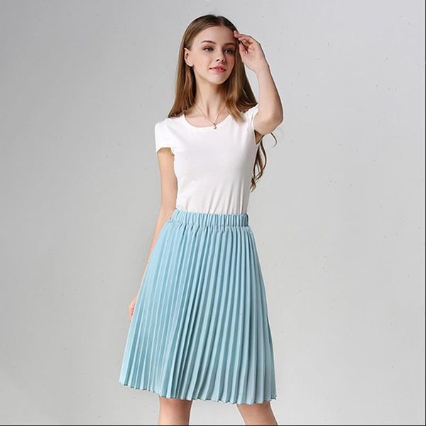 fashion midi pleated skirt women 2021 summer korean high waist skirt female casual black pink blue chiffon skirt sun
fashion midi pleated skirt women 2021 summer korean high waist skirt female casual black pink blue chiffon skirt sun
