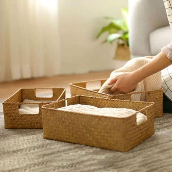laundry storage & organization grass woven wicker rectangular basket box container sundries organizer home organizers
laundry storage & organization grass woven wicker rectangular basket box container sundries organizer home organizers