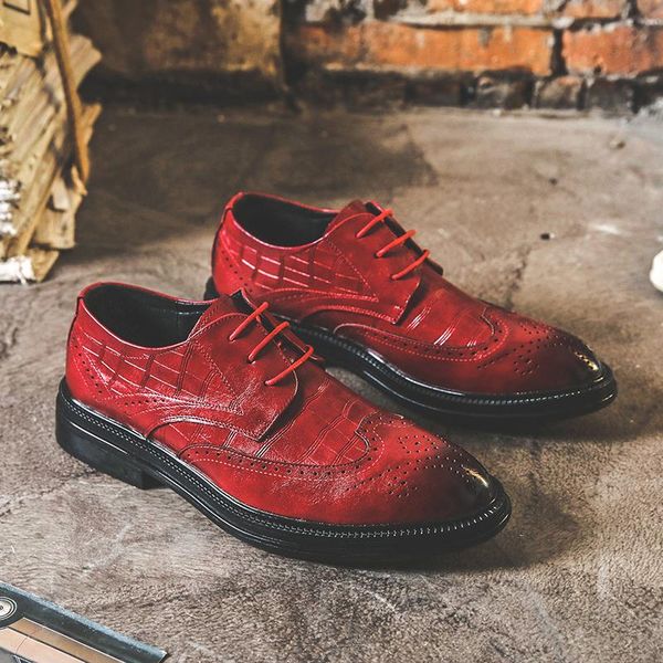 dress shoes 2021 vintage men casual wedge formal split leather pointed toe business wedding loafers brogue, Black
dress shoes 2021 vintage men casual wedge formal split leather pointed toe business wedding loafers brogue, Black