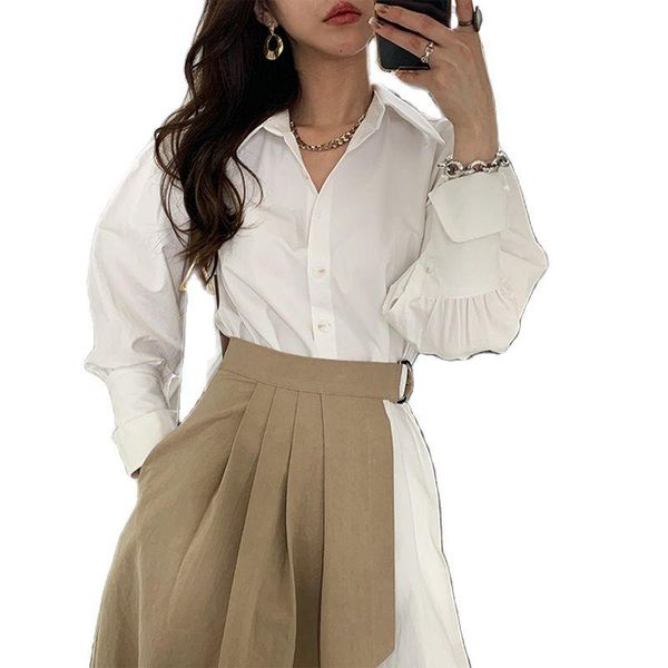 casual dresses stylish women turn-down collar irregular shirt dress elegant long sleeve female pleated 2021 spring 2 pieces, Black;gray
casual dresses stylish women turn-down collar irregular shirt dress elegant long sleeve female pleated 2021 spring 2 pieces, Black;gray