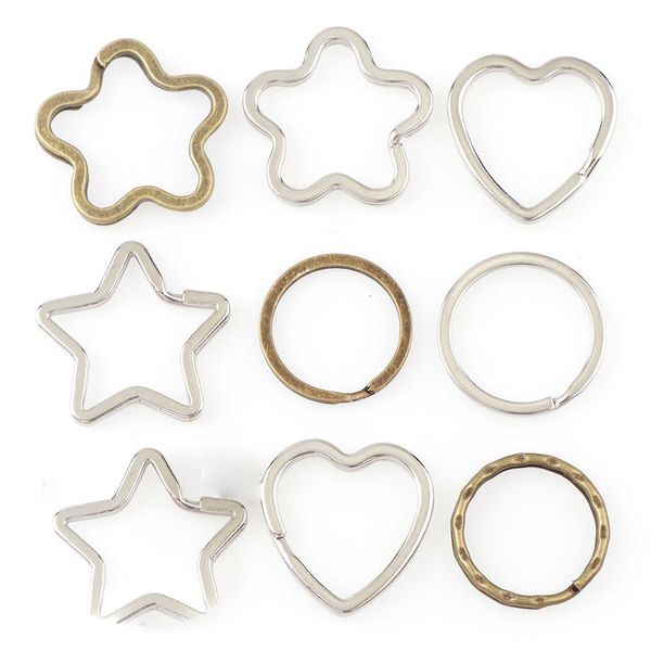r mix 10pcs/pack round /heart /flower keychains metal key chain ring split rings keyring keyfob accessories diy, Silver
r mix 10pcs/pack round /heart /flower keychains metal key chain ring split rings keyring keyfob accessories diy, Silver