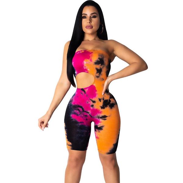summer rompers womens tube jumpsuit strapless cutout tie dye print bodycon bandage jumpsuits shorts casual beach playsuits, Black;white
summer rompers womens tube jumpsuit strapless cutout tie dye print bodycon bandage jumpsuits shorts casual beach playsuits, Black;white