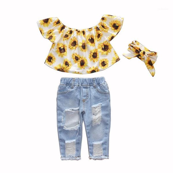 clothing sets summer baby girls clothes toddler born outfits off shoulder sunflowers +denim jeans pants roupa infantil1, White
clothing sets summer baby girls clothes toddler born outfits off shoulder sunflowers +denim jeans pants roupa infantil1, White