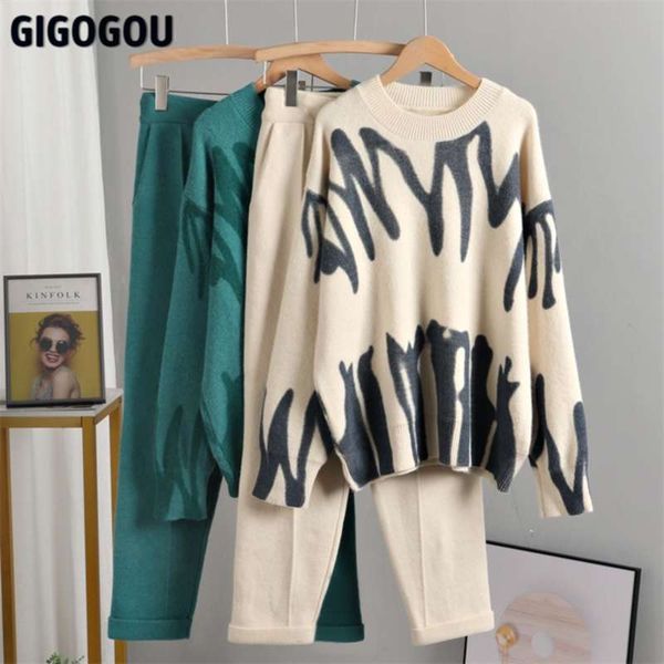 gigogou tie dye winter knit two piece set women harem pant suits oversized loose sweaters jogging knitted tracksuit outfits 210925, White
gigogou tie dye winter knit two piece set women harem pant suits oversized loose sweaters jogging knitted tracksuit outfits 210925, White