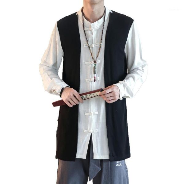 autumn 2019 men trench men retro long sleeve spliced linen cardigan vintage chinese style jackets male loose outerwear coat1, Tan;black
autumn 2019 men trench men retro long sleeve spliced linen cardigan vintage chinese style jackets male loose outerwear coat1, Tan;black